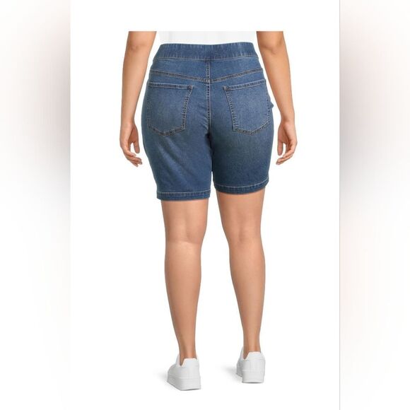 Nwt Terra & Sky Women's Plus Size Pull On Bermuda Shorts, 9" Inseam, 4X 28-30W - Picture 3 of 9